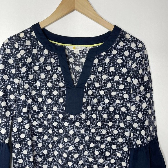 Boden Jodie Kaftan Polka Dot Navy Tunic Dress - Picture 3 of 8